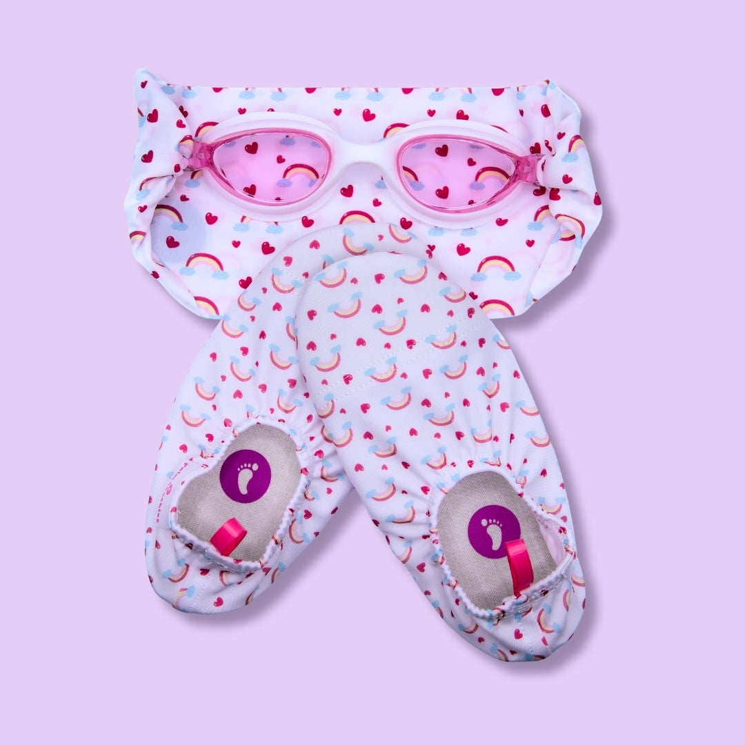 Pack - Goggles & Water Shoes Rainbow