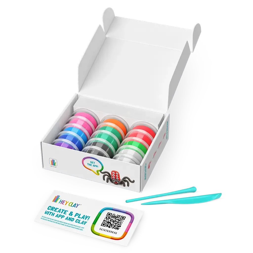 Bugs. Colorful modeling air-dry clay, 15 cans