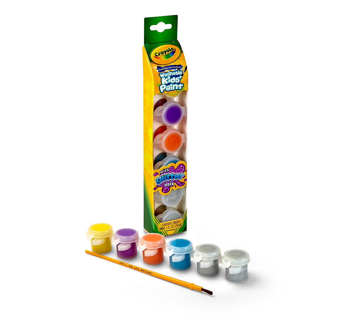 Washable Kids Paint with Glitter Mix