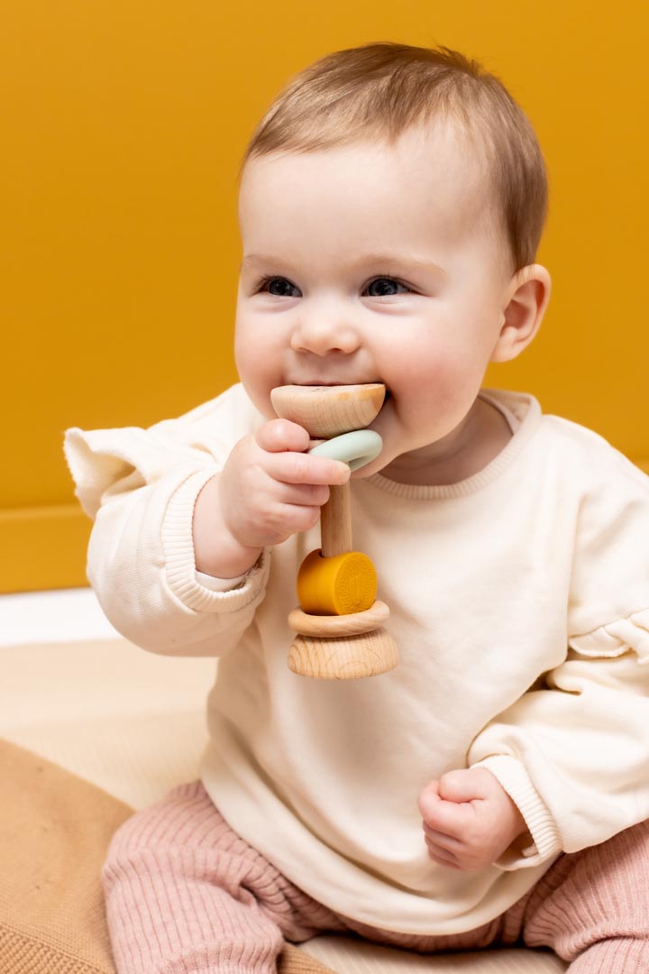 خشخيشة خشبية سيليكون — السيد أسد