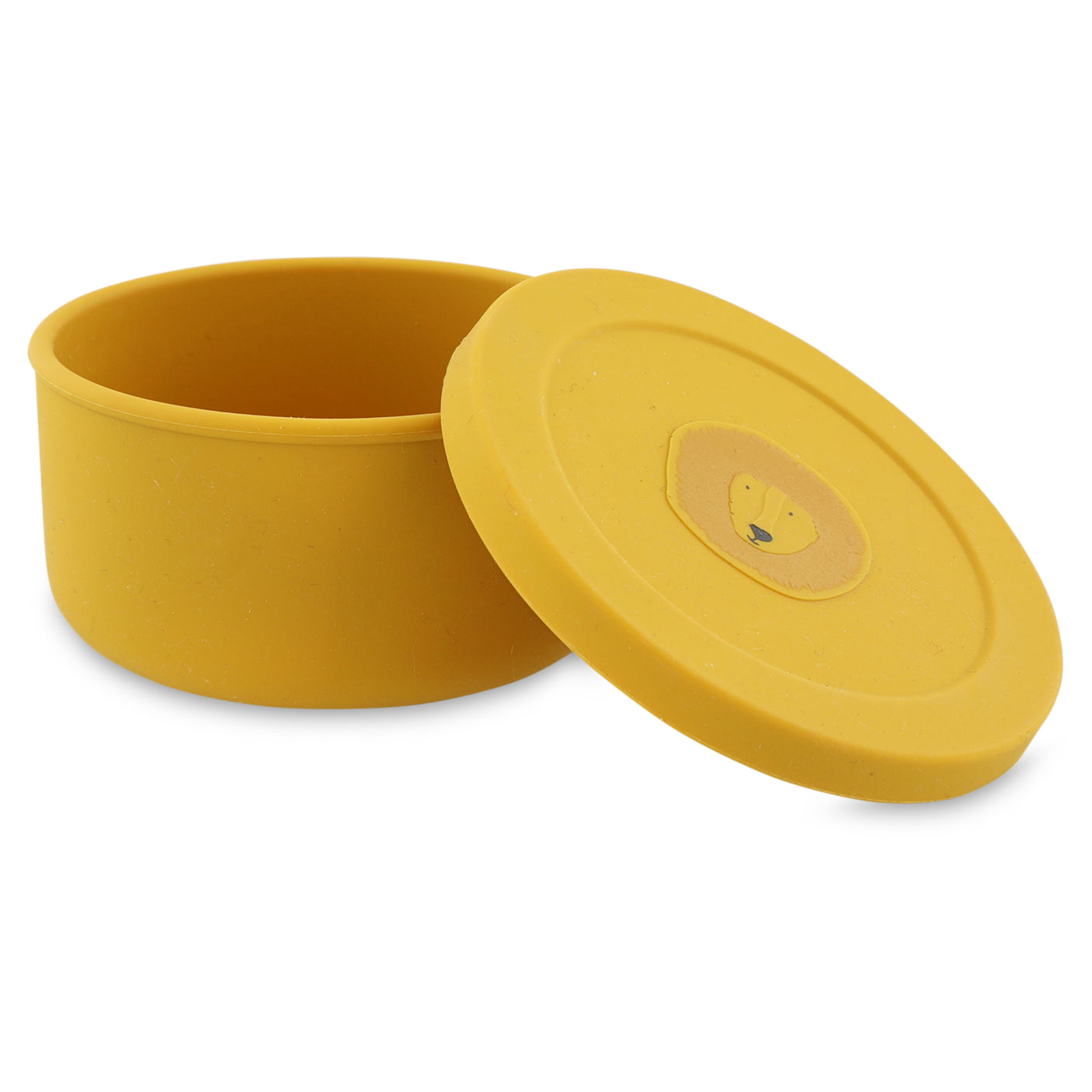 Silicone snack pot with lid - Mr. Lion