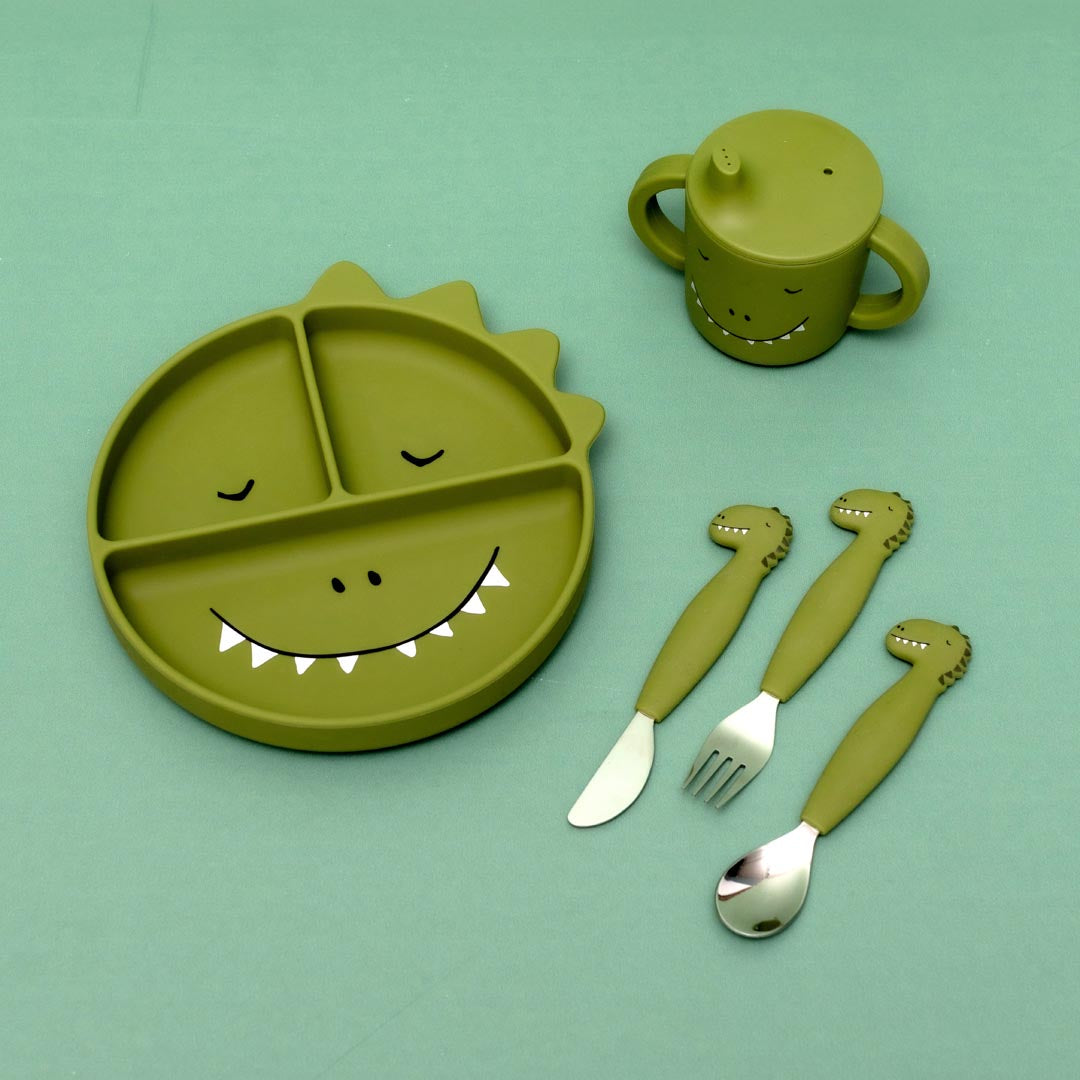 Silicone divided suction plate - Mr. Dinosaur