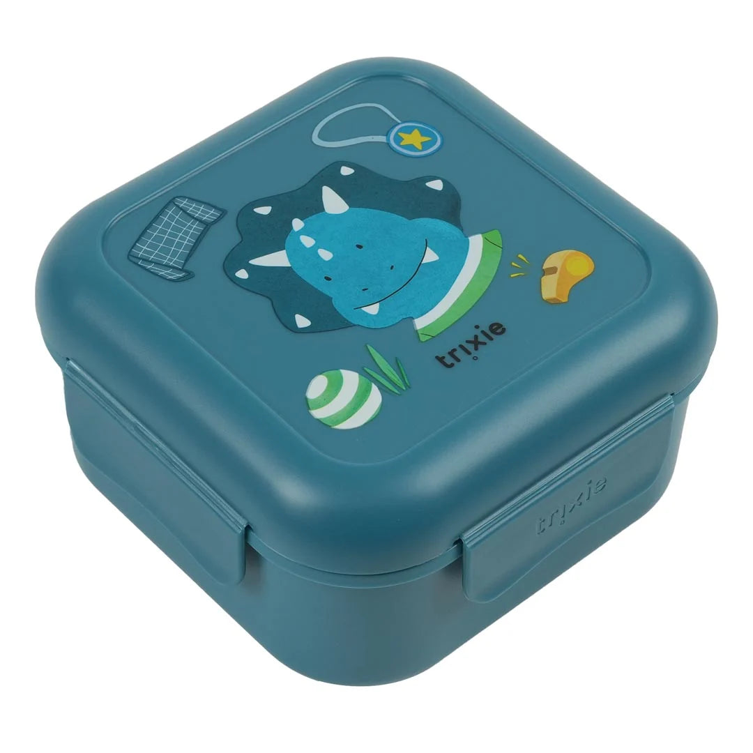 Snack box with clips - Ballplayer Mr. Triceratops