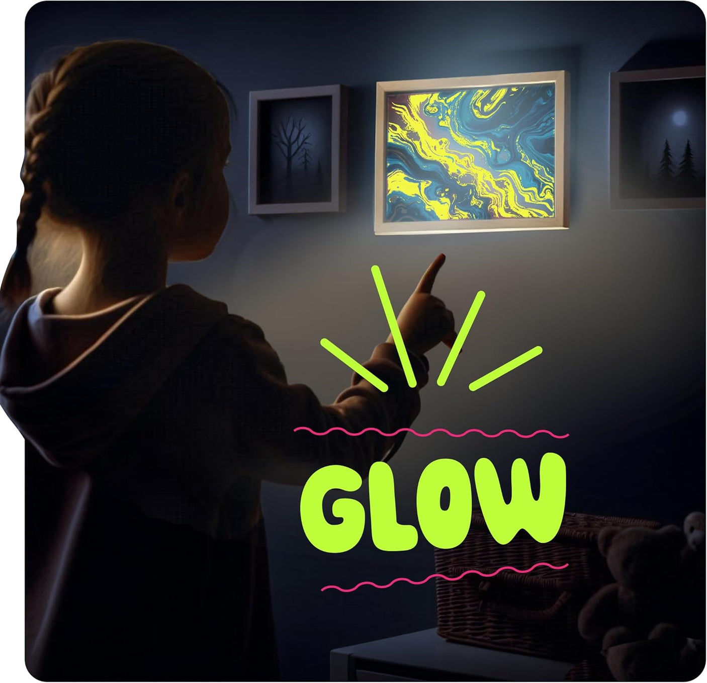 Glow in The Dark Marble Paint Kit