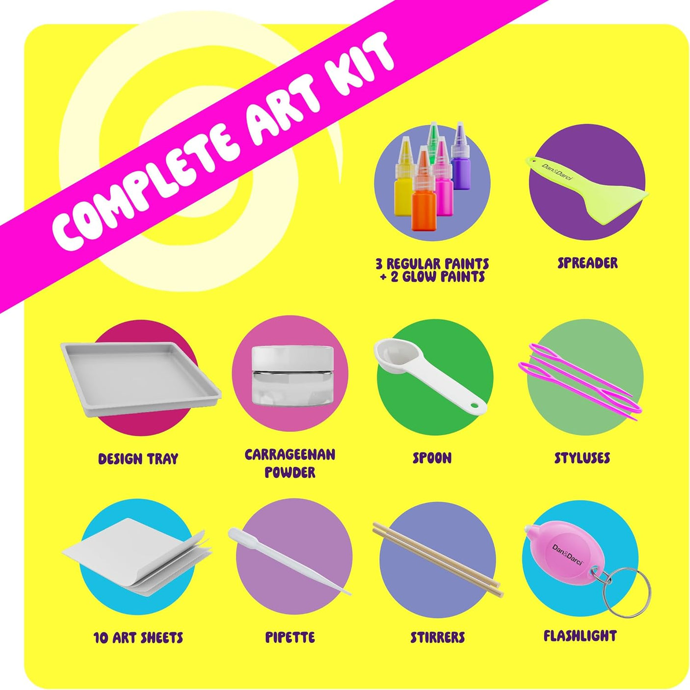 Glow in The Dark Marble Paint Kit