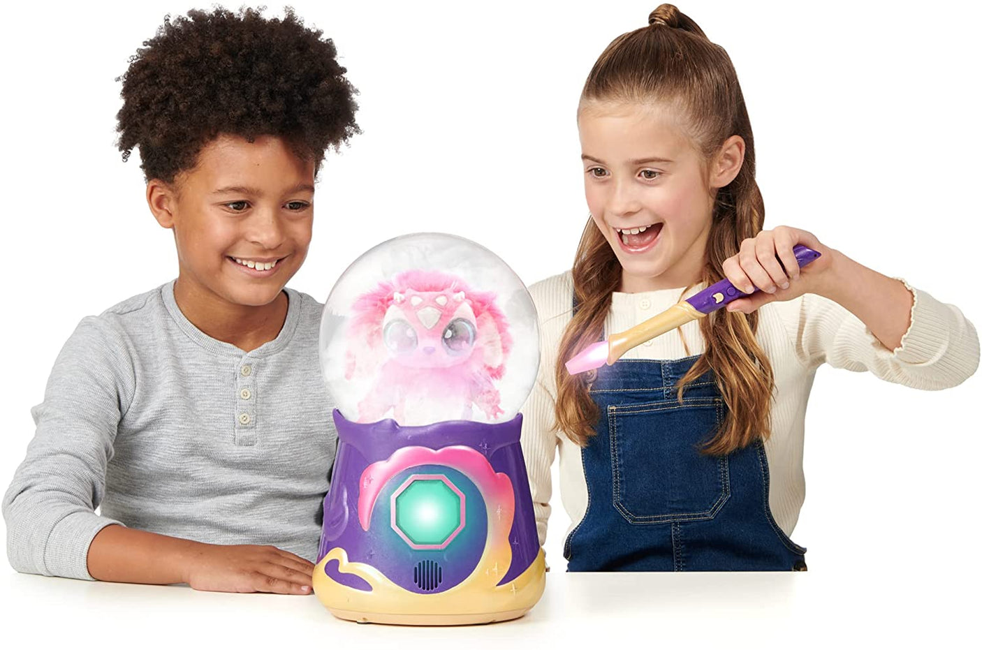 Magic Mixies Magical Misting Crystal Ball with Interactive 8 inch Pink Plush Toy and 80+ Sounds and Reactions