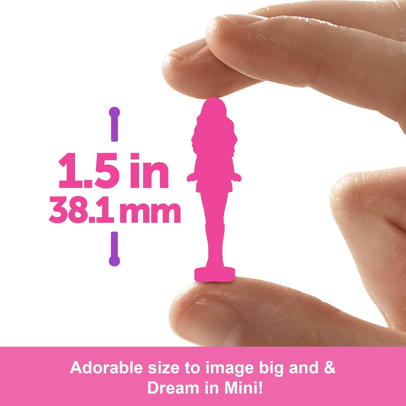 Barbie Mini Barbie Land 5-Pack Pop Reveal Dolls, 1.5-inch Mini Doll with Surprise Reveal & Sensory Play Piece