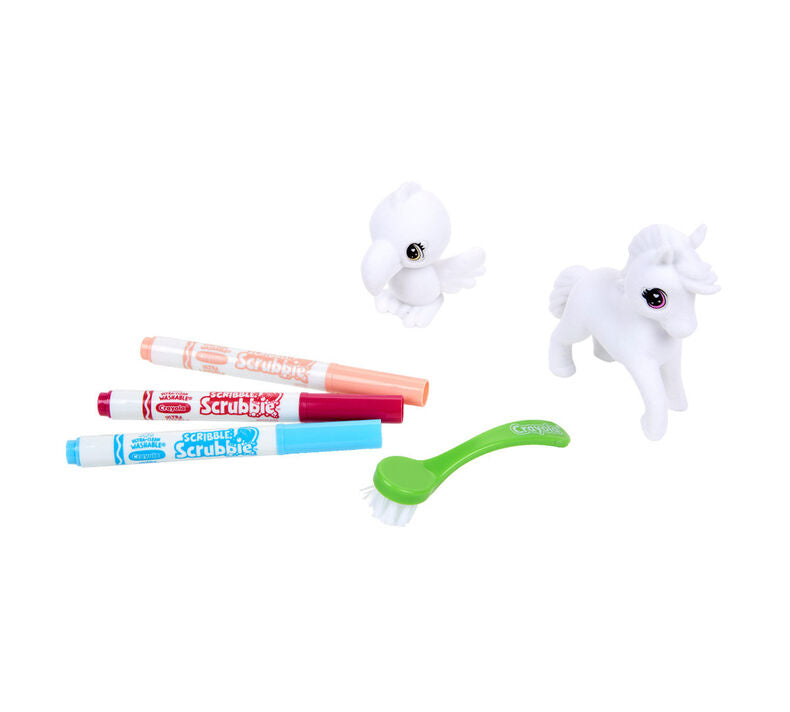 Scribble Scrubbie Safari Animals, Bird & Zebra, 2 Count