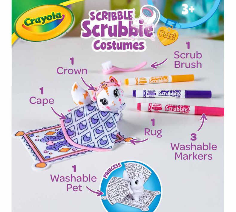 Scribble Scrubbie Pets Princess Playset