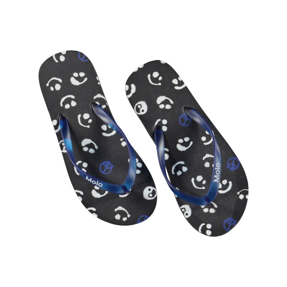 Zeppo- Blue signs Flip Flops