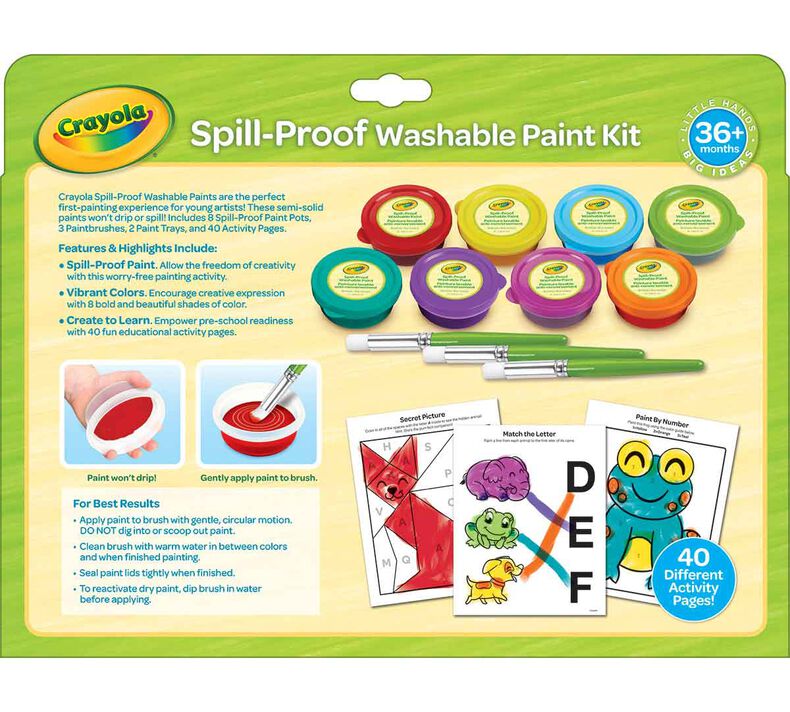 Spill Proof Washable Paint Set, 8 Count