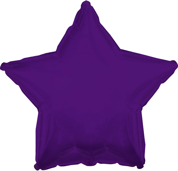 Purple Star Foil Balloon 18"