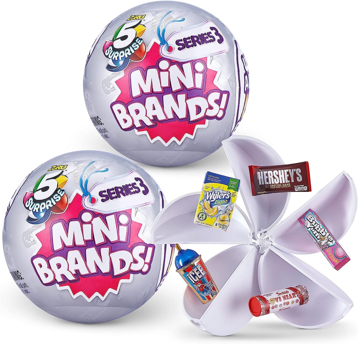 5 Surprise Mini Brands Series 3 Mystery Capsule Real Miniature Brands