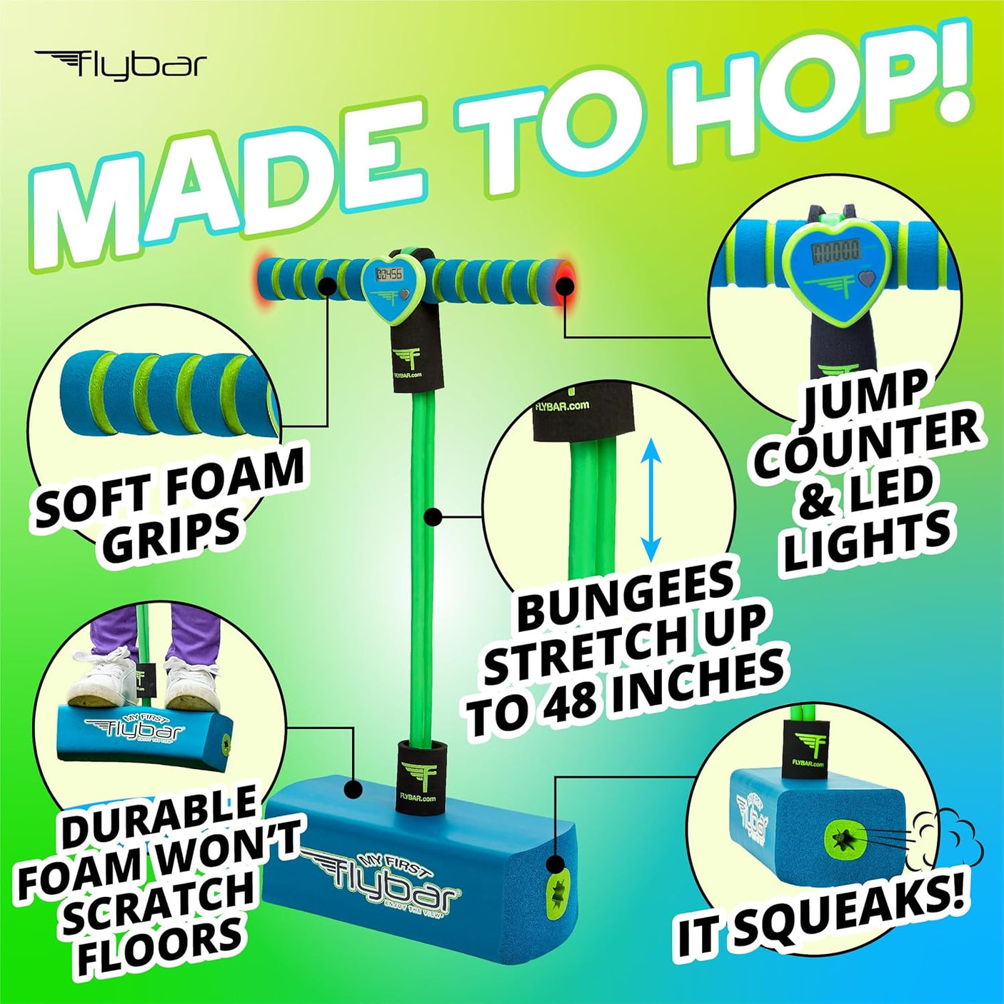 Flybar My First Foam Pogo Jumper - Jump Counter
