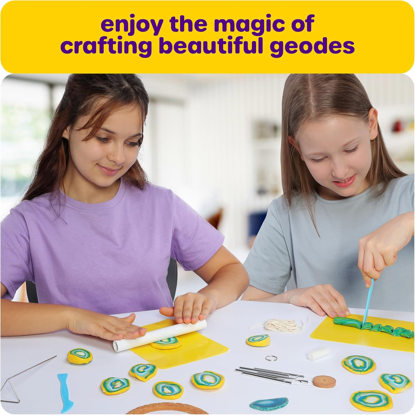 DIY Clay Geode Wind Chime Craft Kit