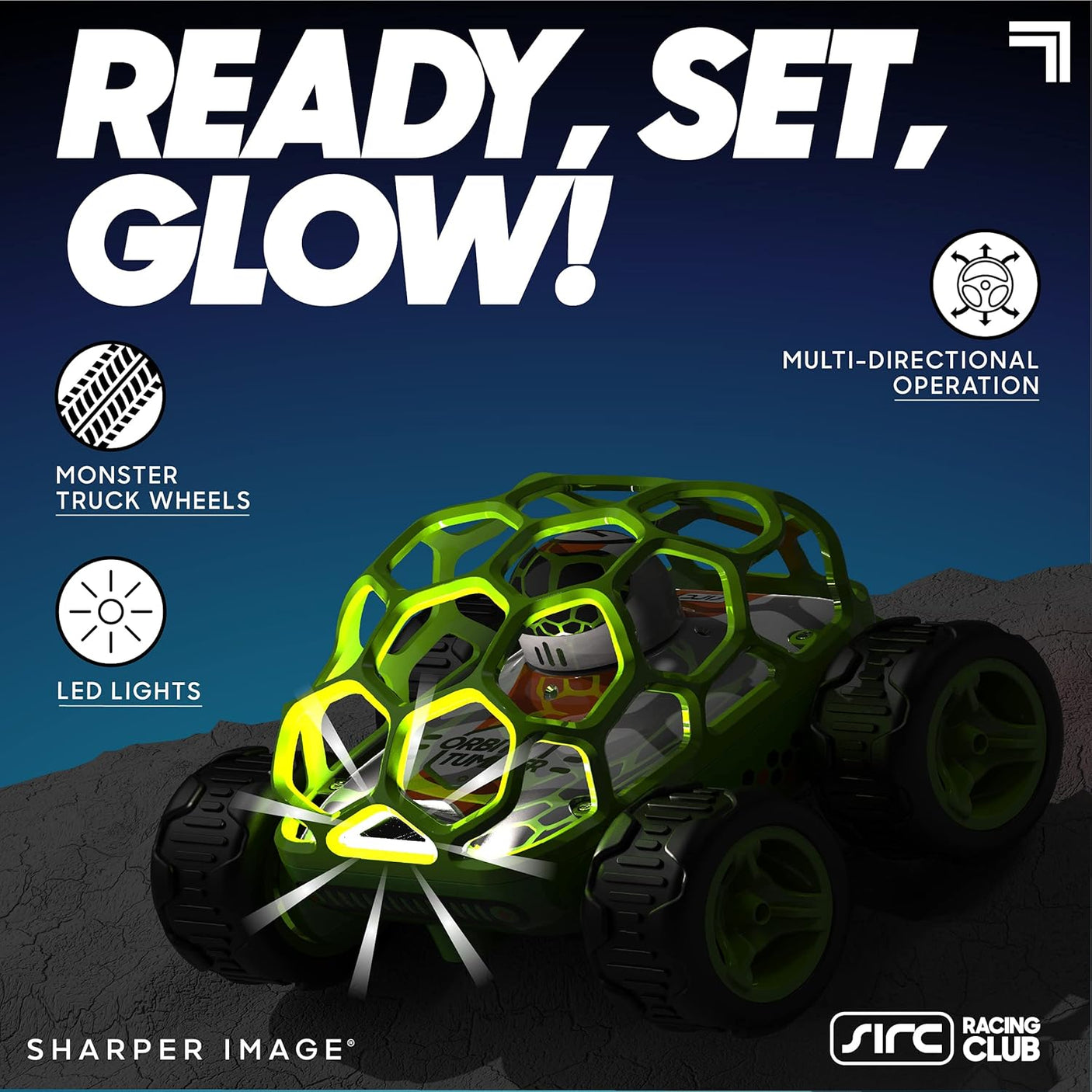 Sharper Image Orbit Tumbler Glow In the Dark Car