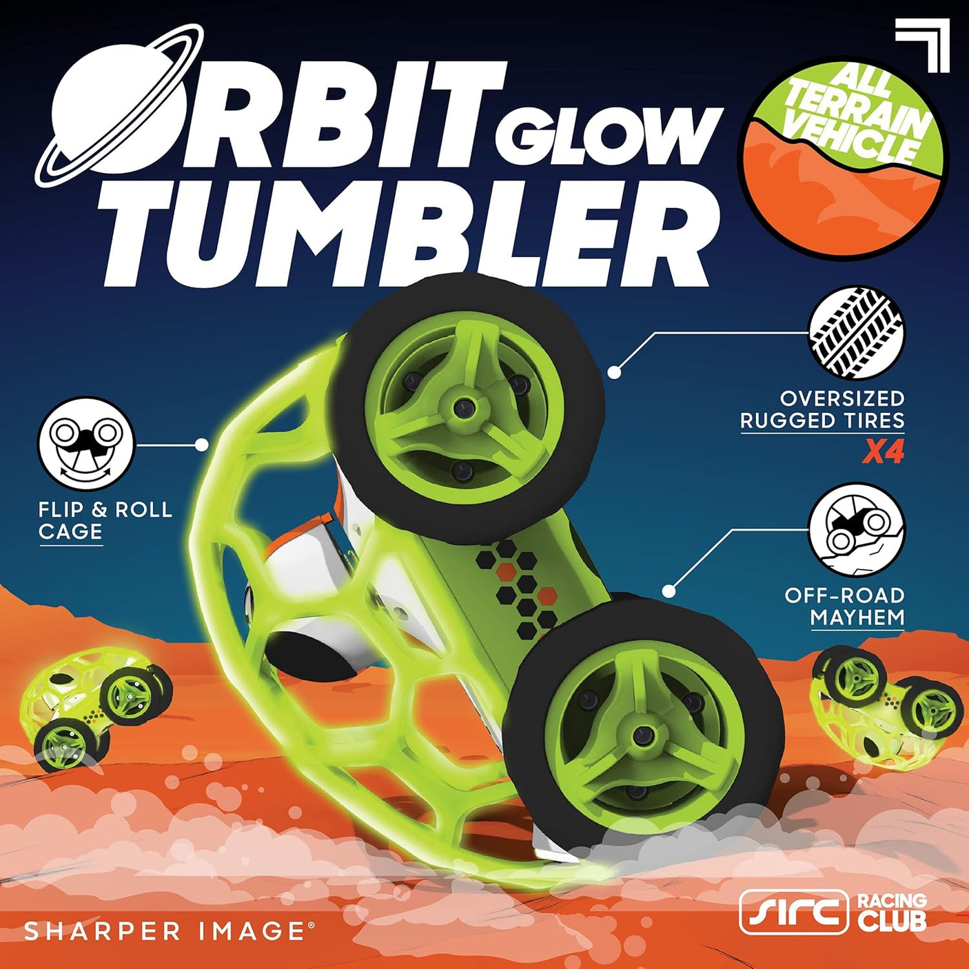 Sharper Image Orbit Tumbler Glow In the Dark Car