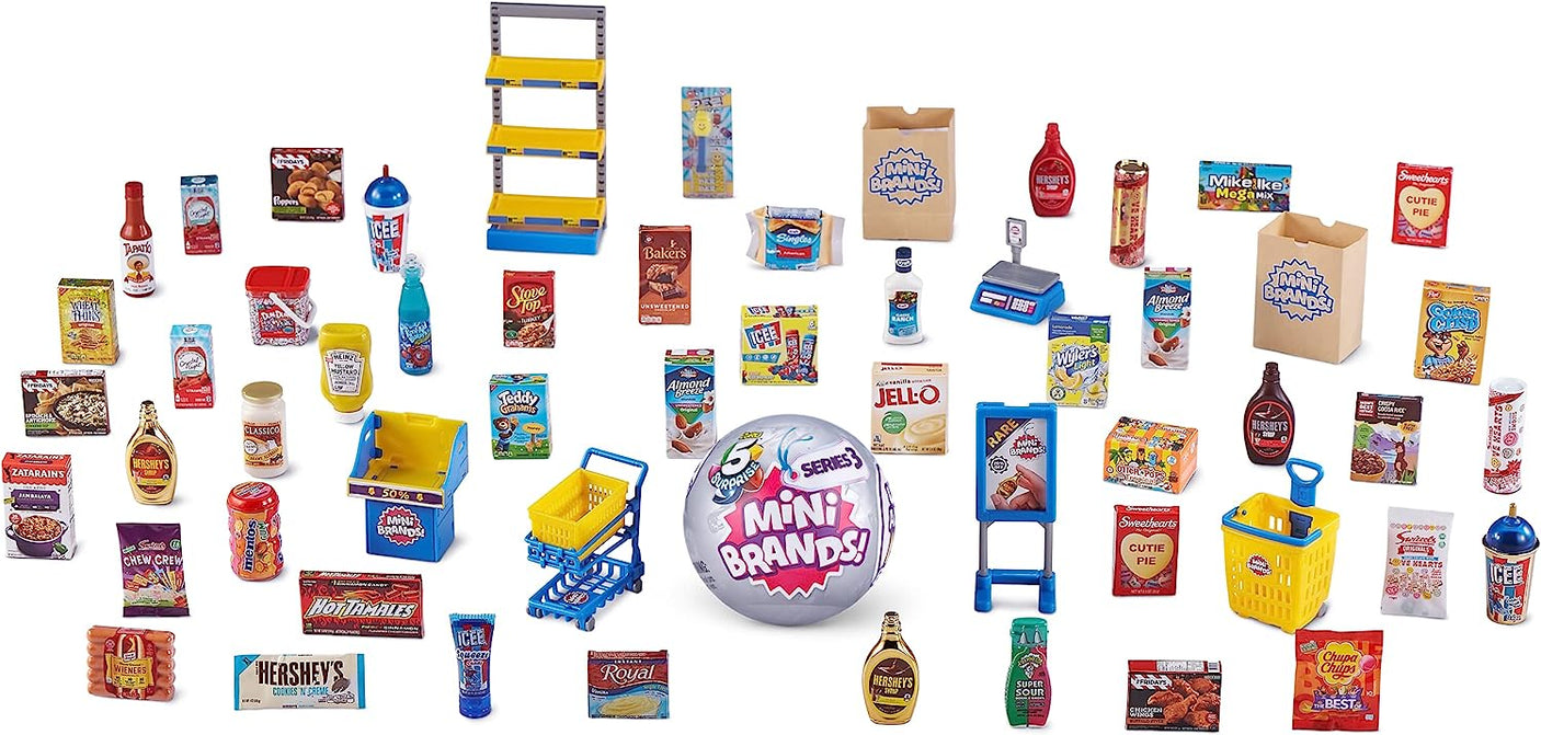5 Surprise Mini Brands Series 3 Mystery Capsule Real Miniature Brands
