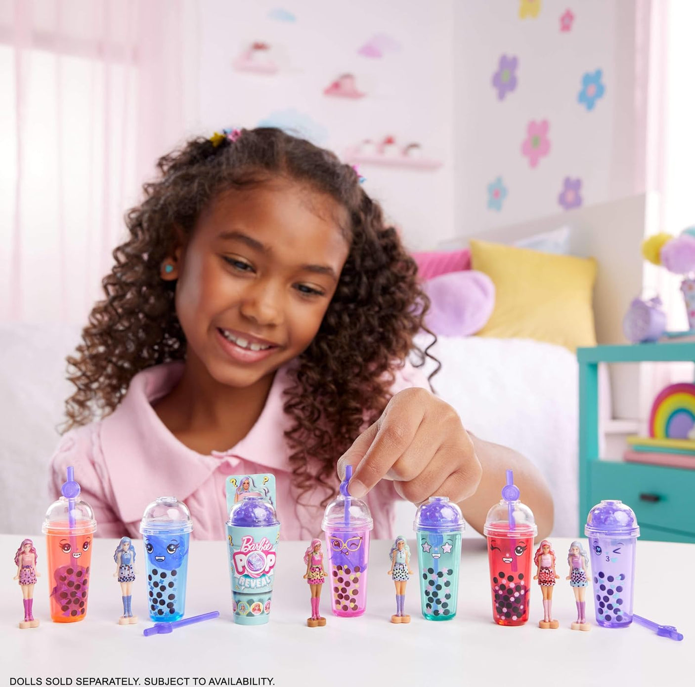 Barbie Mini Barbie Land 5-Pack Pop Reveal Dolls, 1.5-inch Mini Doll with Surprise Reveal & Sensory Play Piece