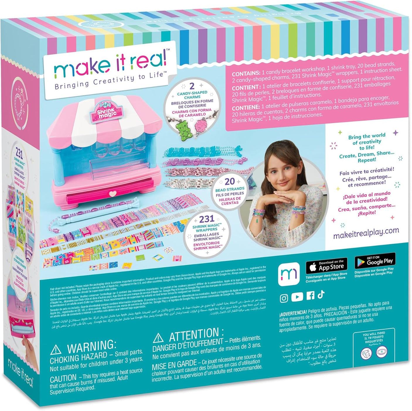Shrink Magic Candy Shop Bracelet Kit - Create 20 Bracelets