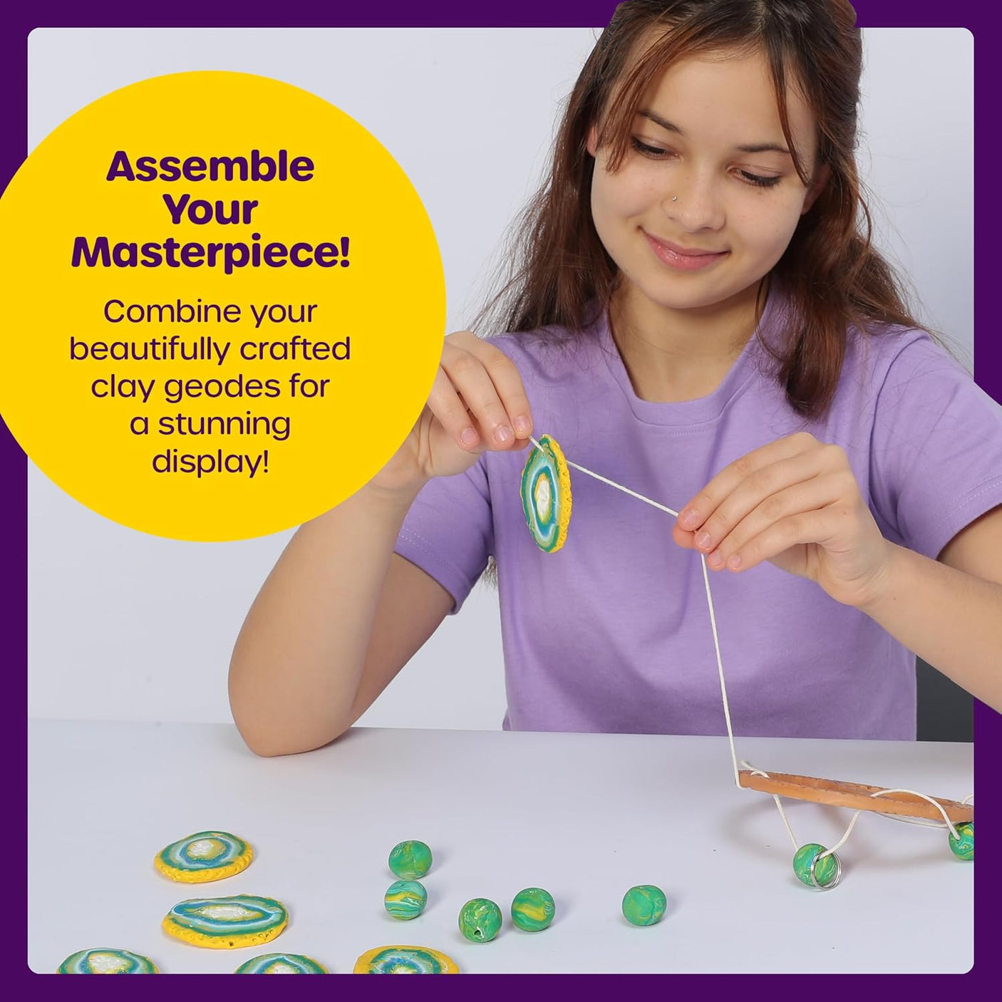 DIY Clay Geode Wind Chime Craft Kit