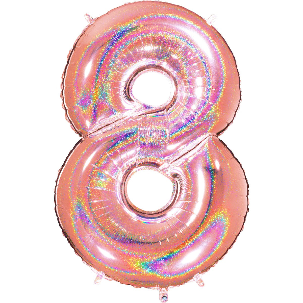 Glitter Rose Gold Number Balloon 40"