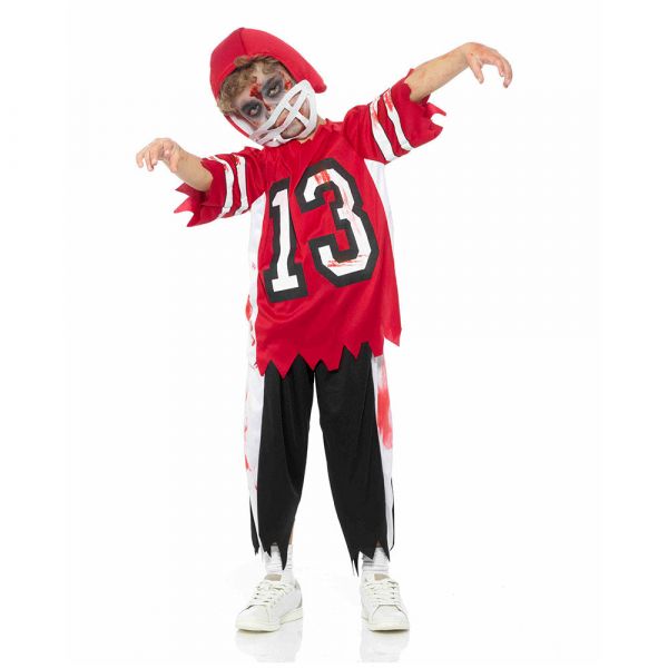 Zombie Football Player Costume Child Red