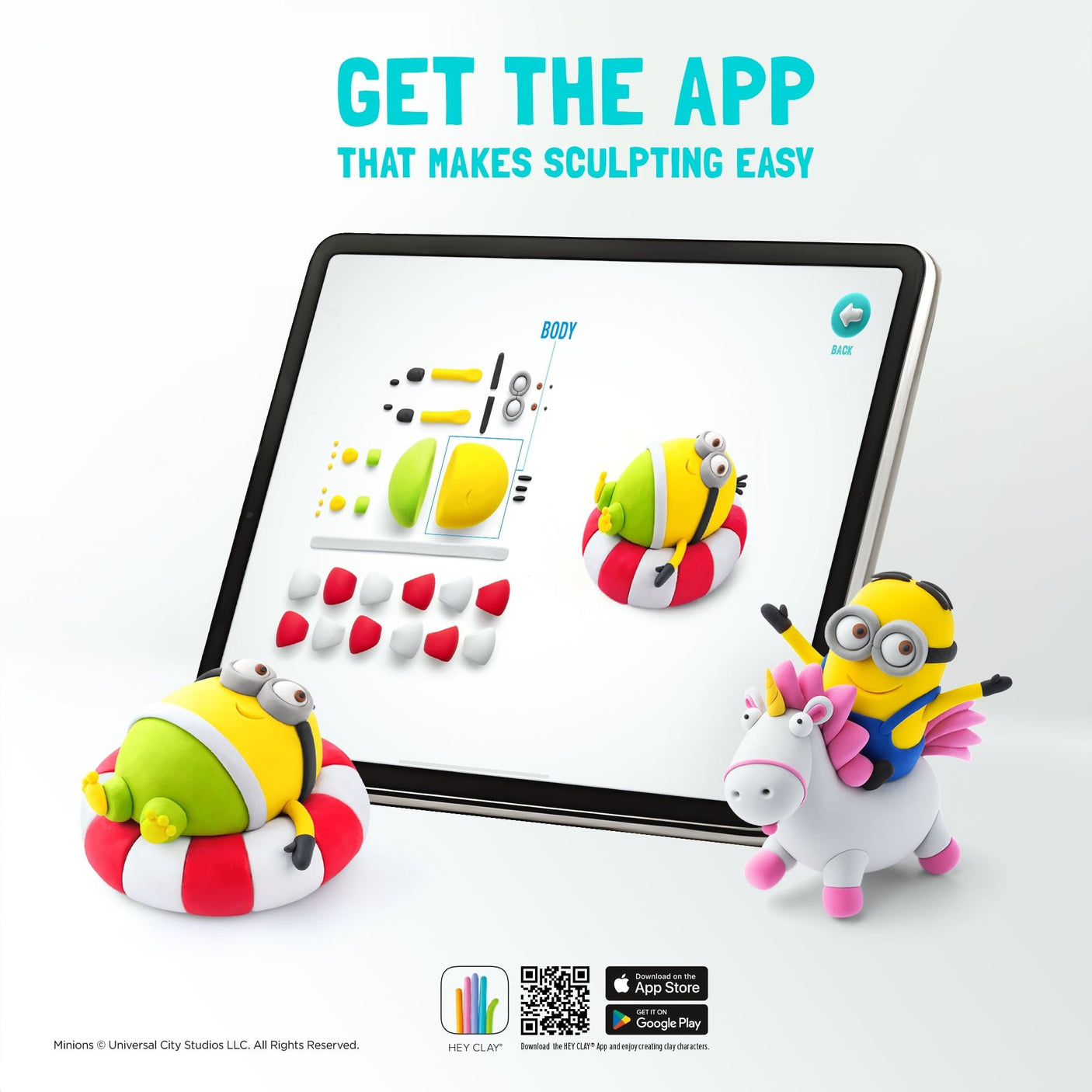 Minions. Colorful modeling air-dry clay, 15 cans