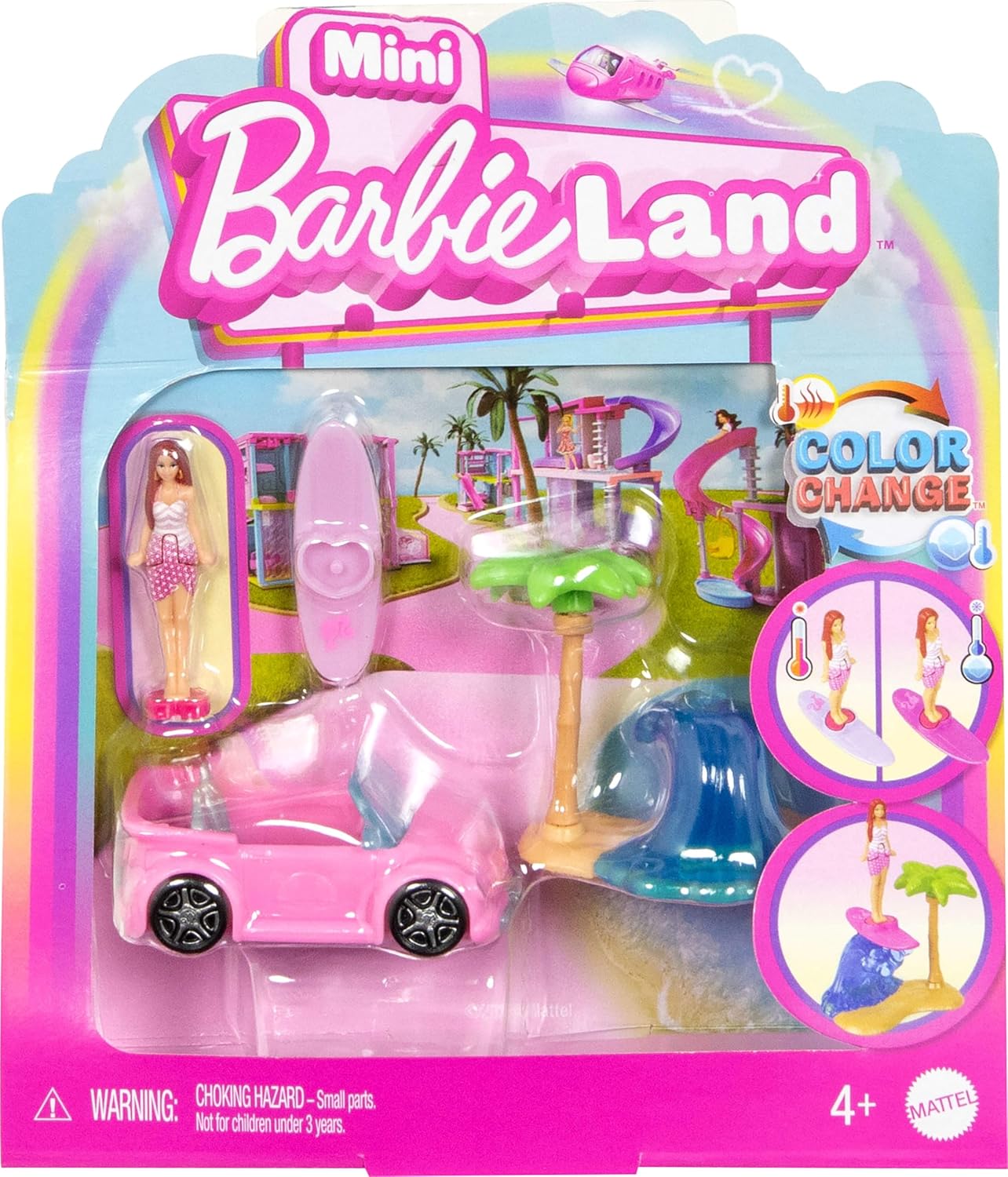 Mini BarbieLand Doll & Toy Vehicle Set