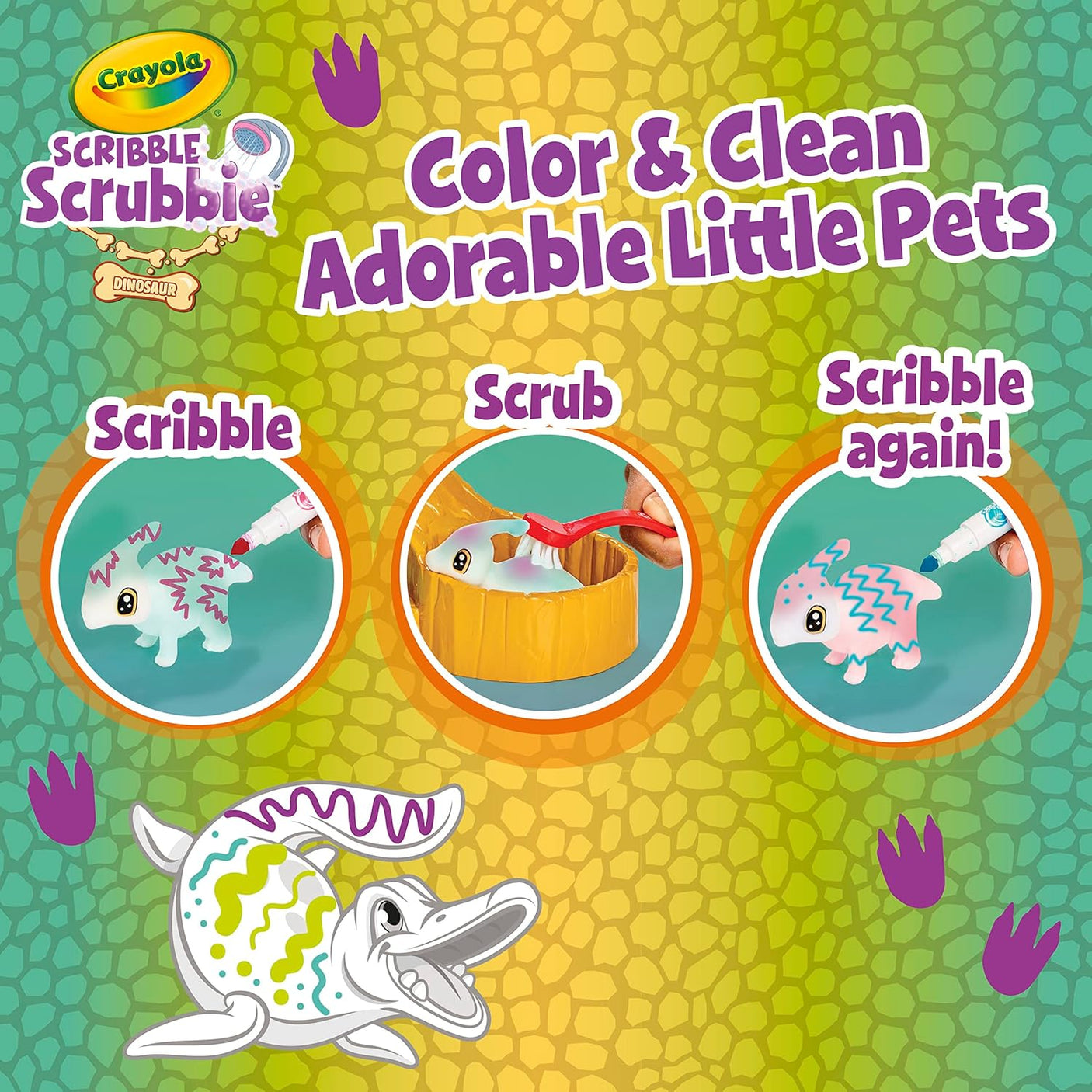 Scribble Scrubbie Pets Dinosaur Waterslide
