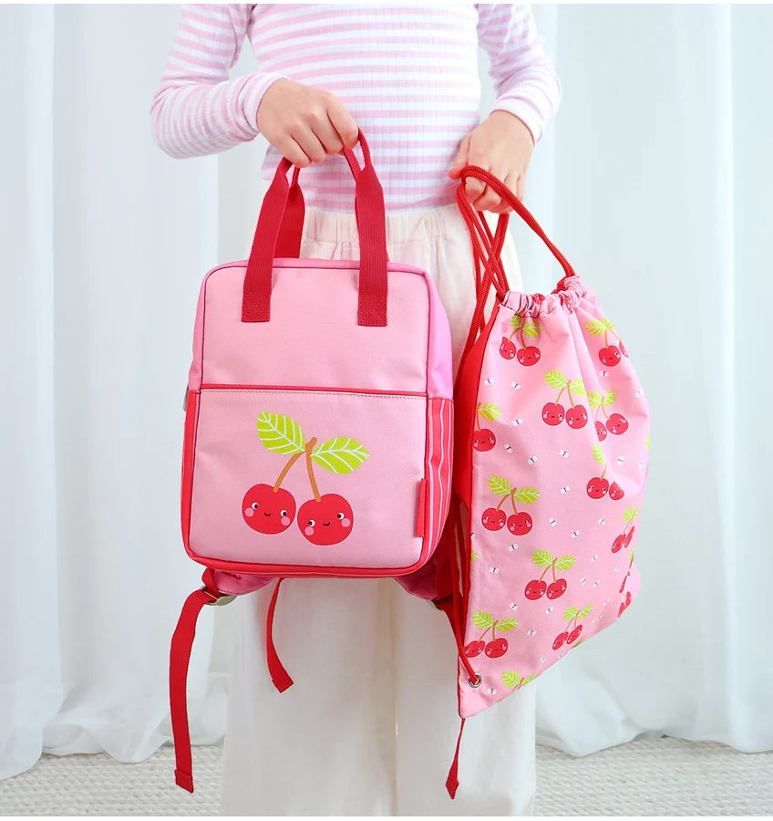 Kids Little Square Backpack - Happy cherries
