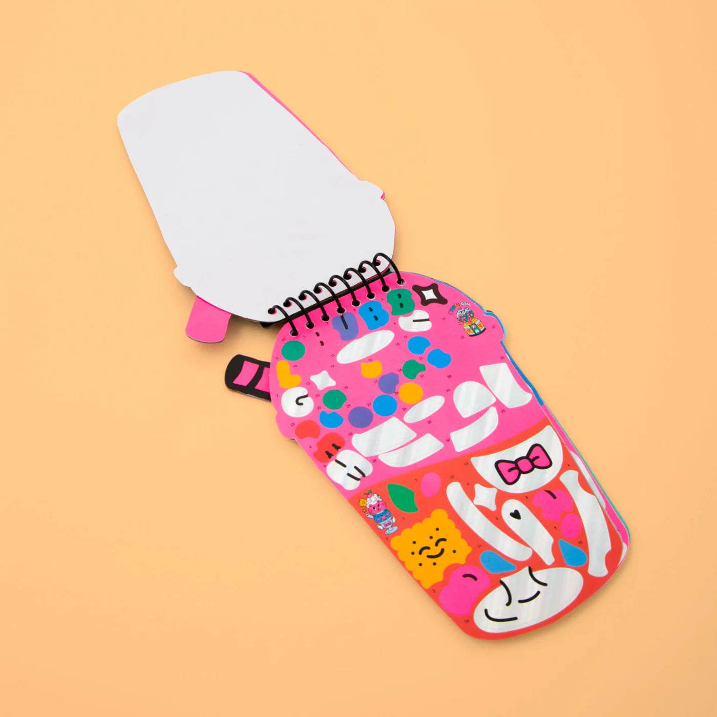 Combo Set Sticker by Number NoteBook Bubble Tea & 2 Fabulous Stickers - Tea & Donuts