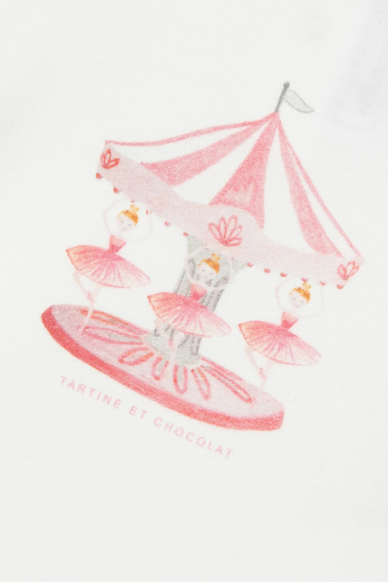 T-SHIRT praline Illustration Merry -Go -Round
