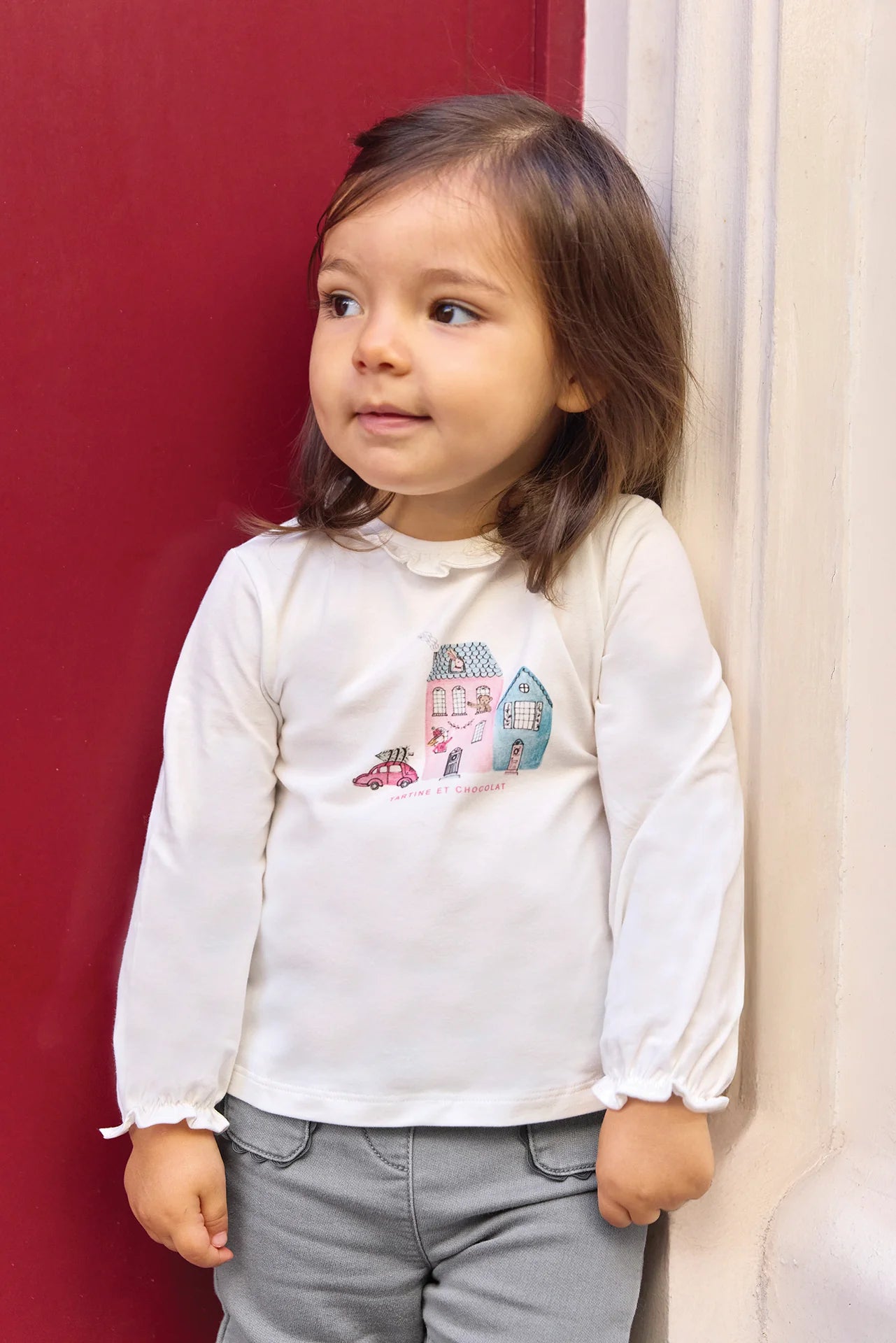 T-SHIRT Plum Illustration Country House