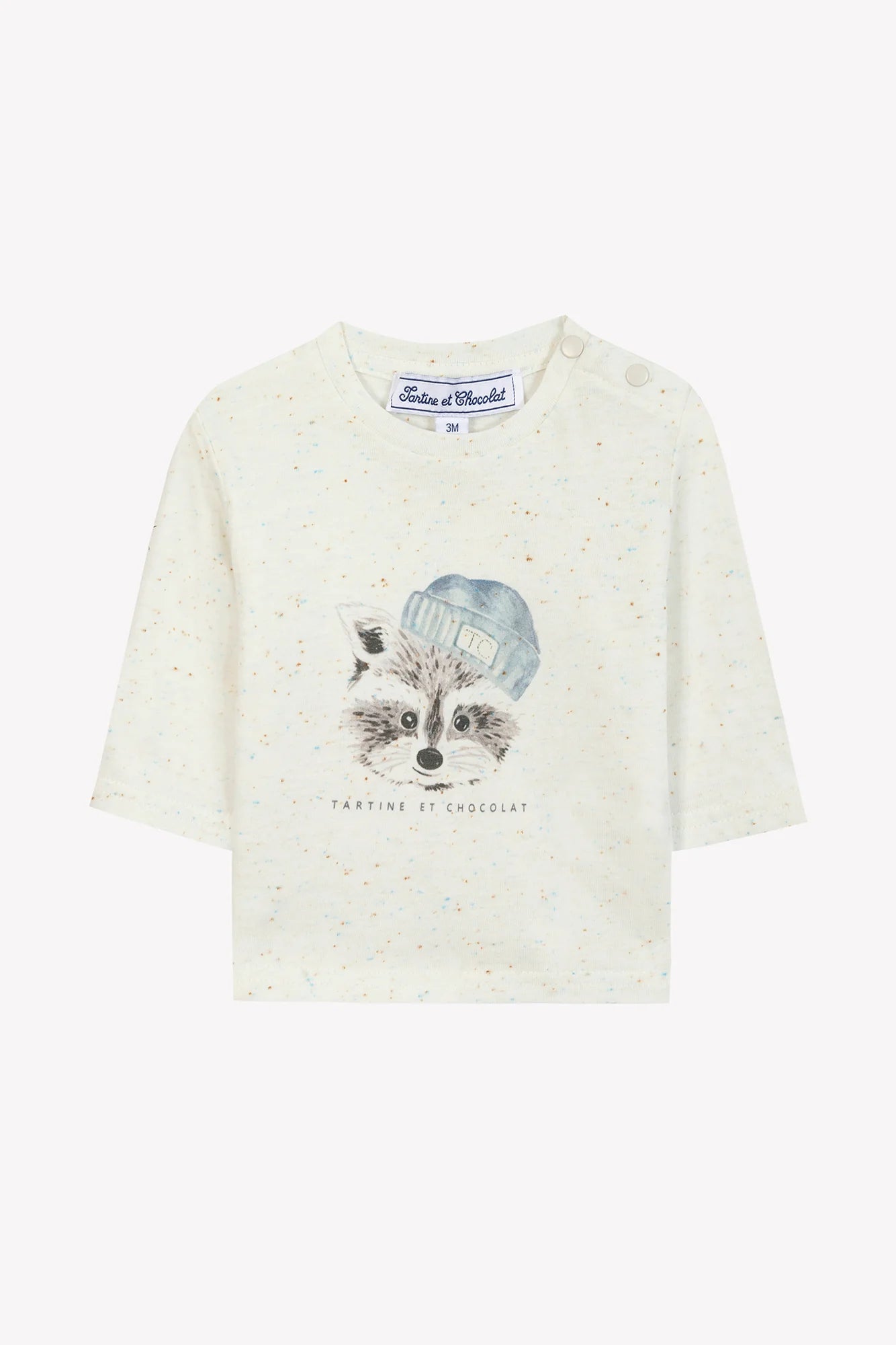 T-Shirt - Ecru Illustration raccoon