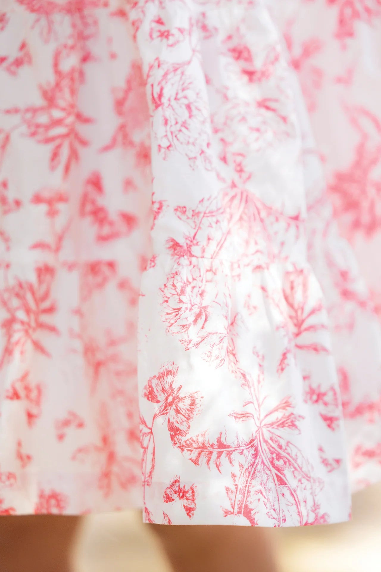 Long Dress Praline Inspiration Toile de Jouy - Pink