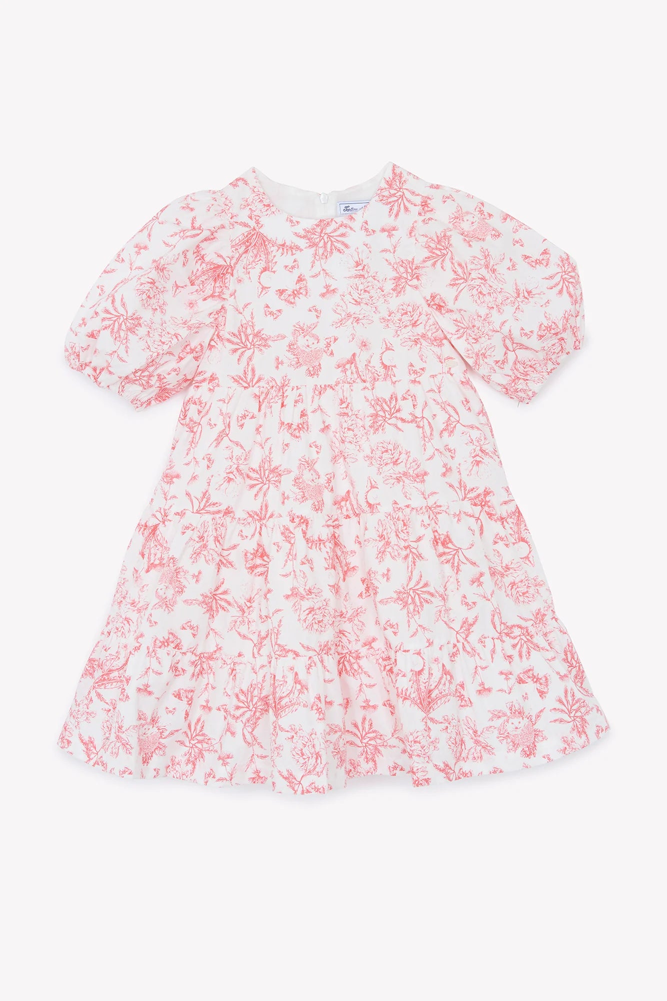 Long Dress Praline Inspiration Toile de Jouy - Pink