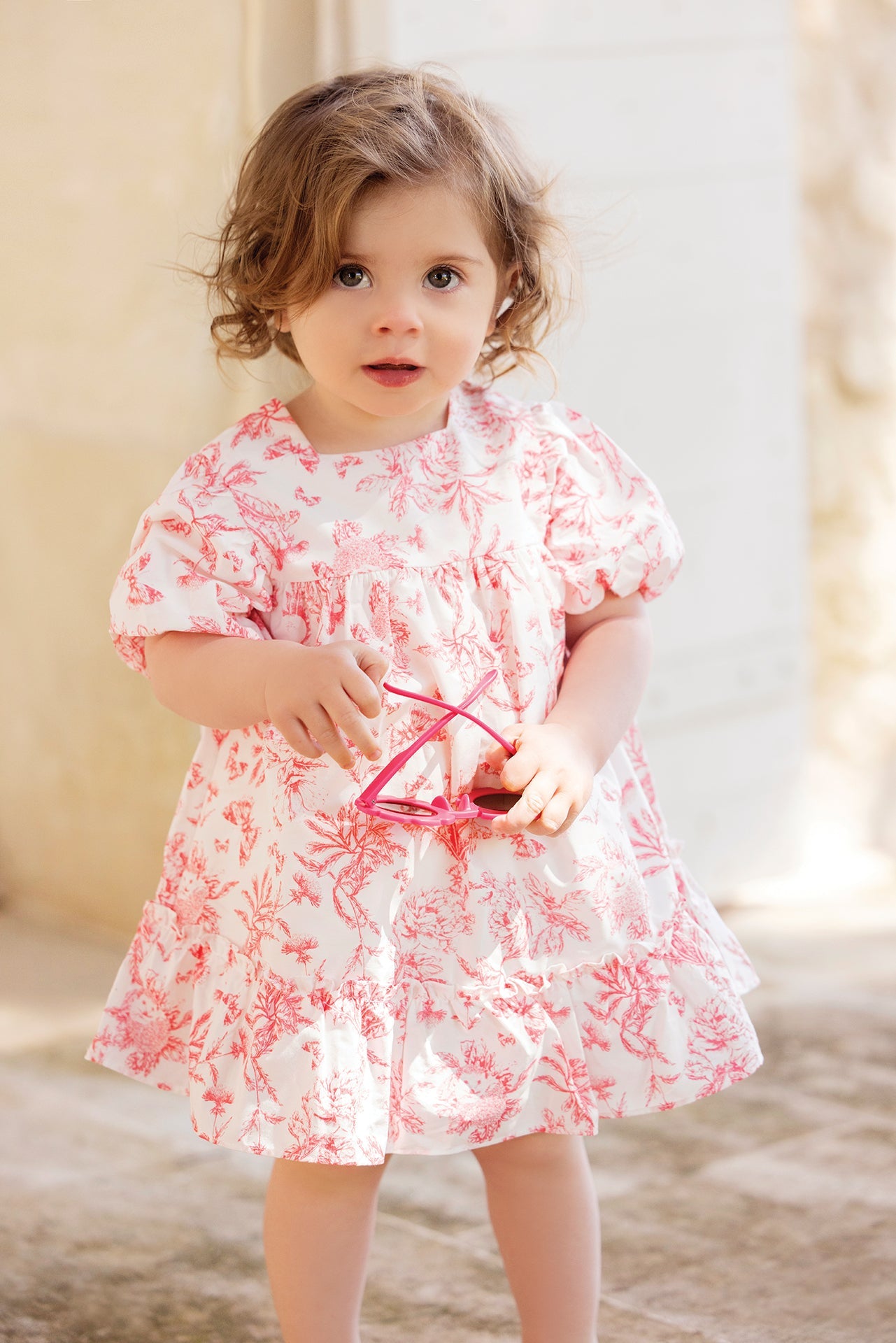 Baby Dress Praline Inspiration Toile de Jouy - Pink