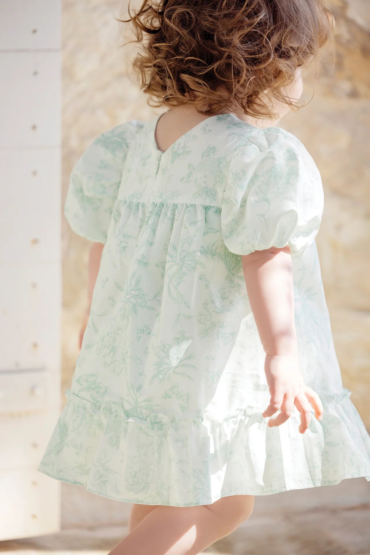 Baby Dress Praline Inspiration Toile de Jouy - Blue
