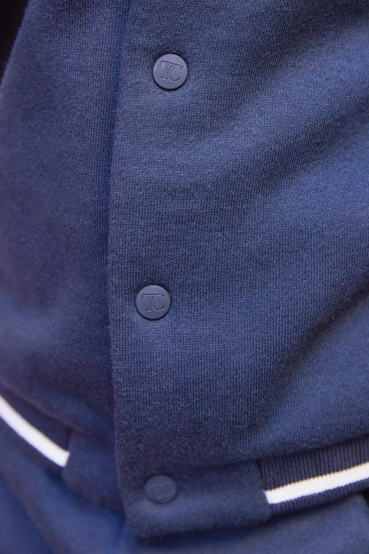 Boys Navy Blue Jersey Varsity Trouser Set