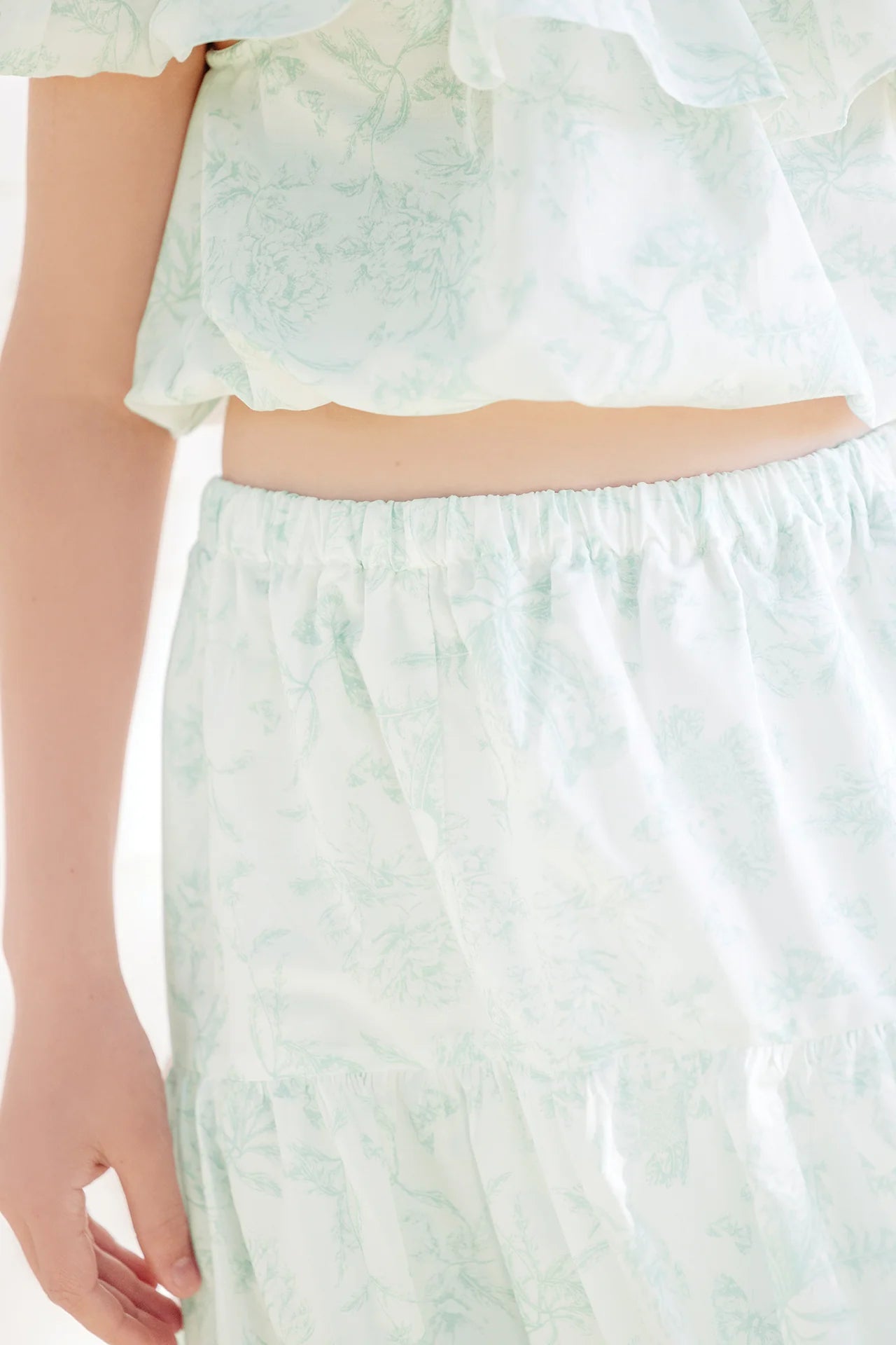 Top & Skirt Praline Inspiration Toile de Jouy - Lagoon Blue
