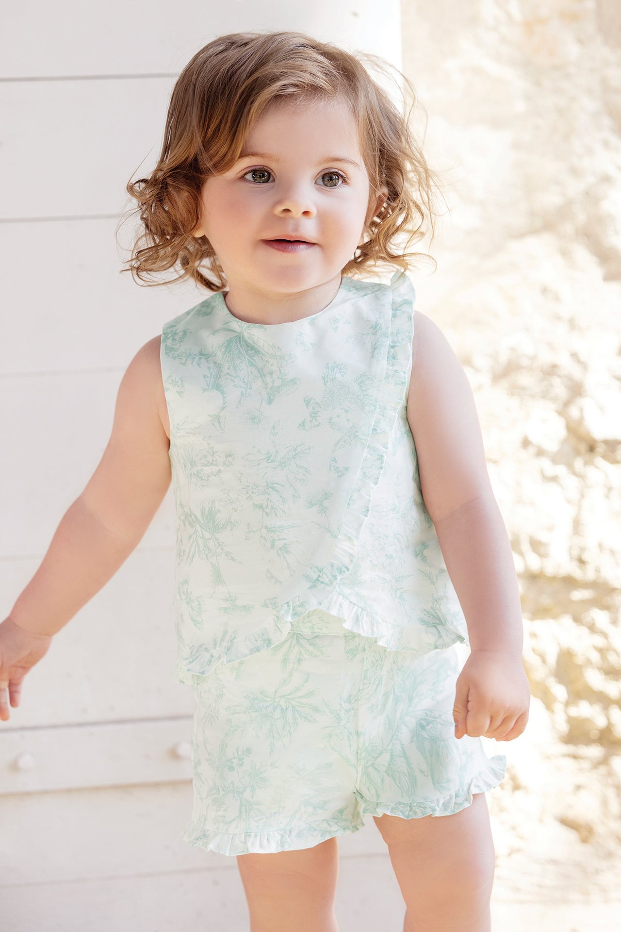 Short Set - Praline Inspiration Toile de Jouy Lagoon Blue