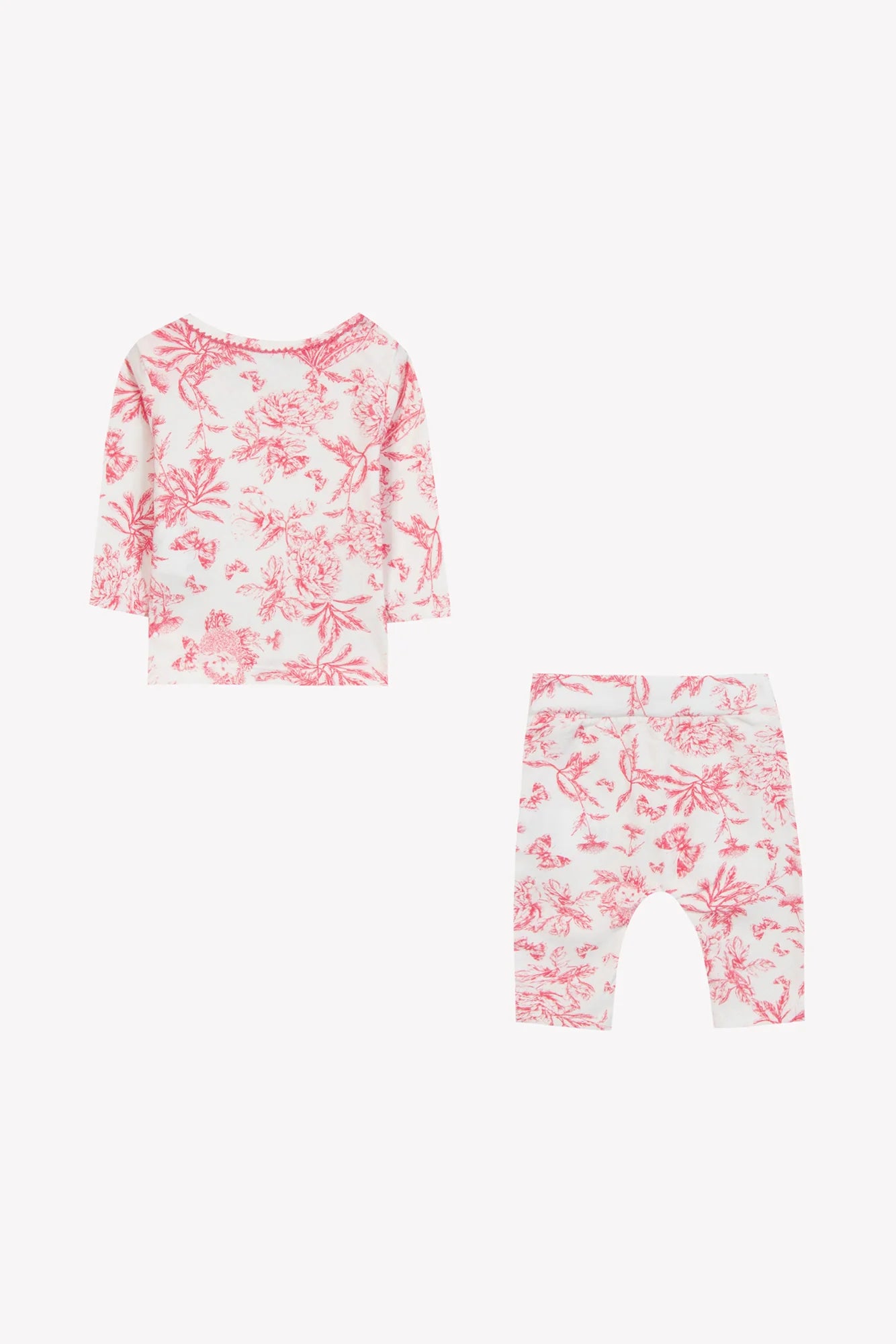 Baby Pyjamas - Toile de Jouy Pink