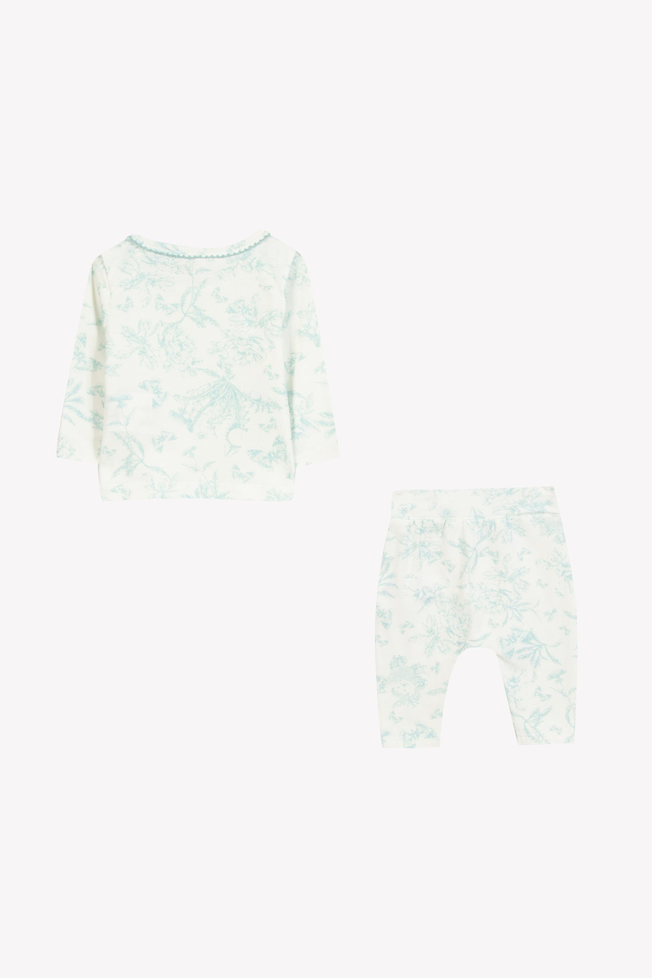 Baby Pyjamas - Toile de Jouy Blue