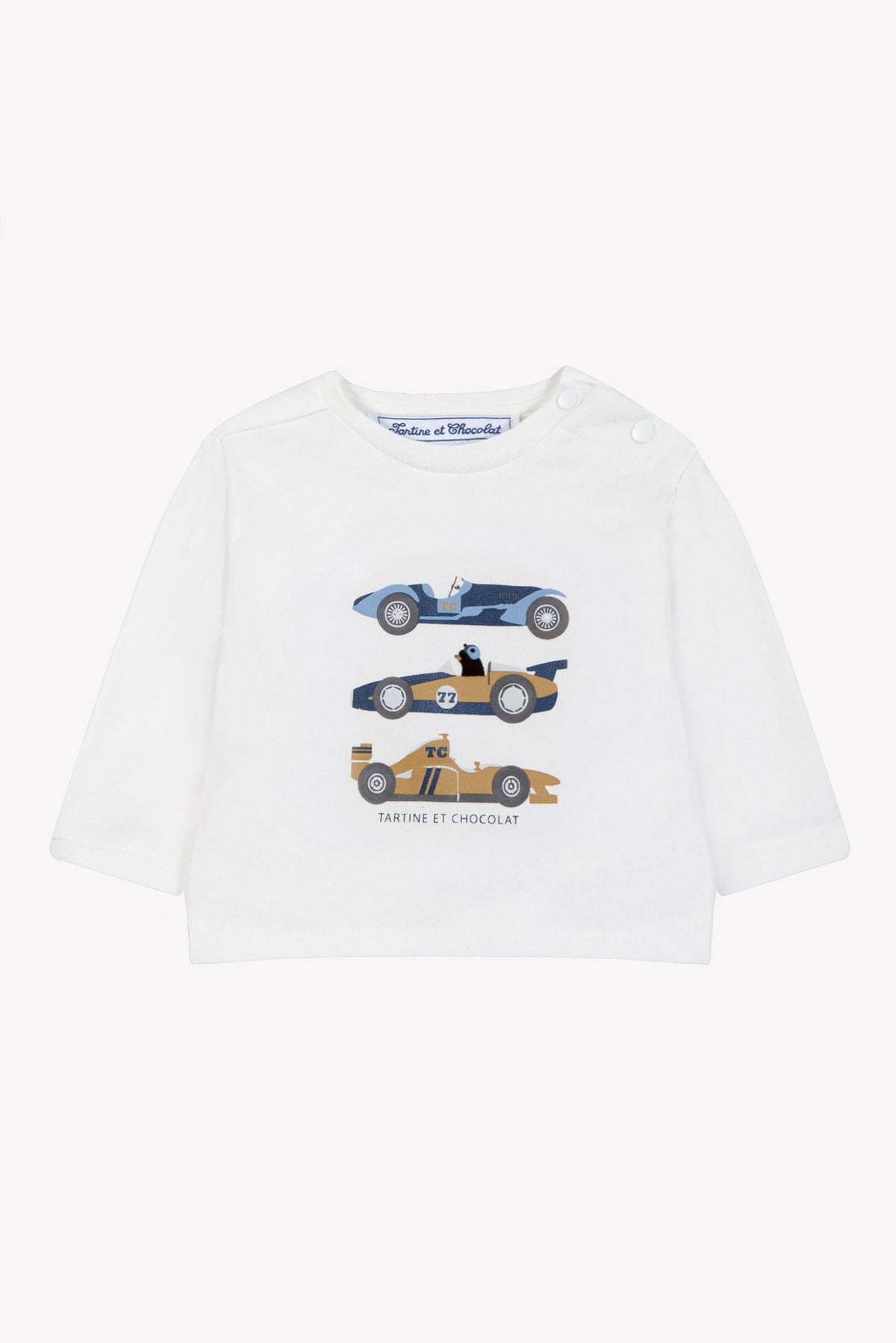 T-Shirt Mustard Cotton Cars Print