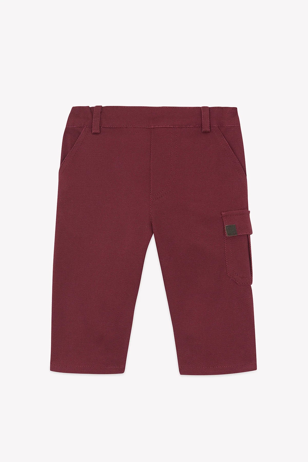 Pants - Burgundy Cotton Piqué