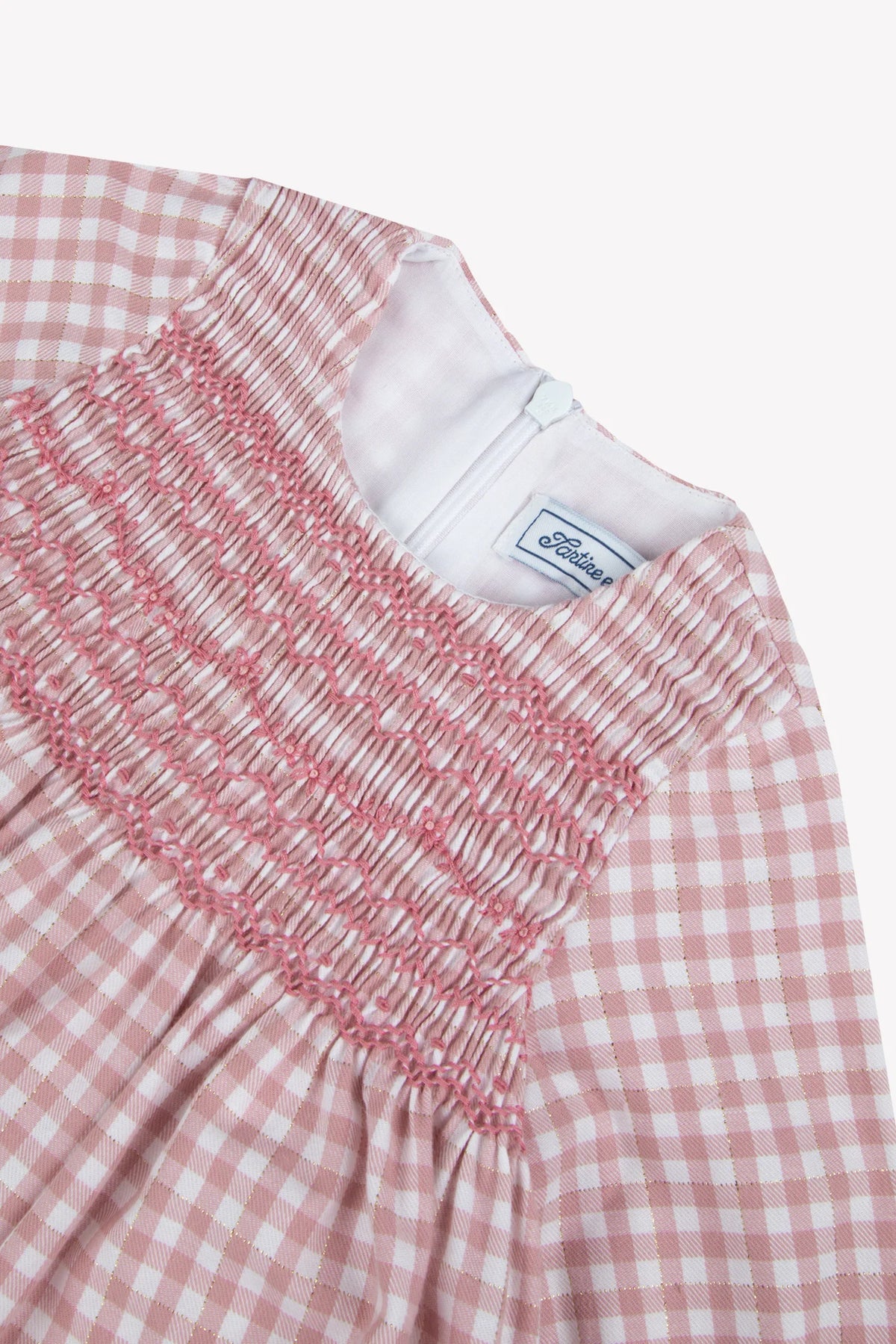 Dress - Blush Cotton Smocks Two-Tone Gingham