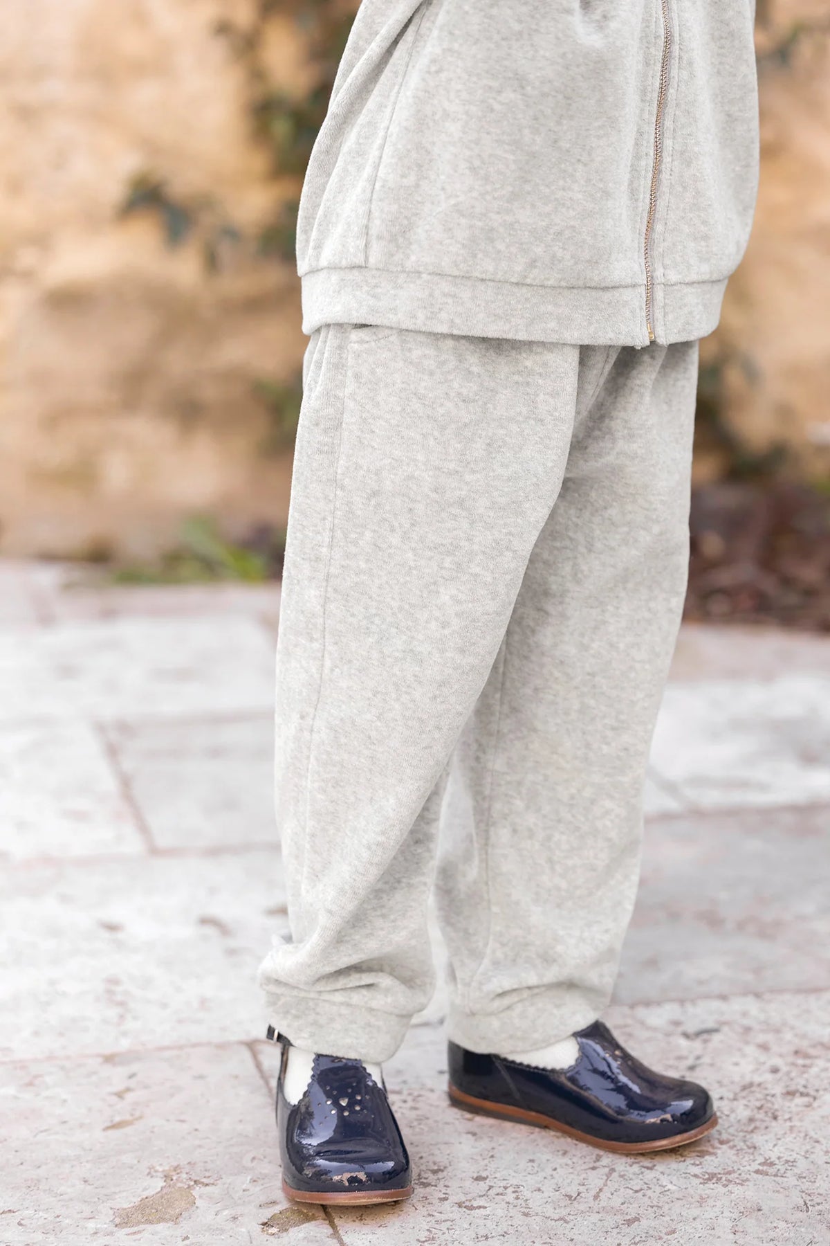Jogging Suit - Mottled Grey Bows