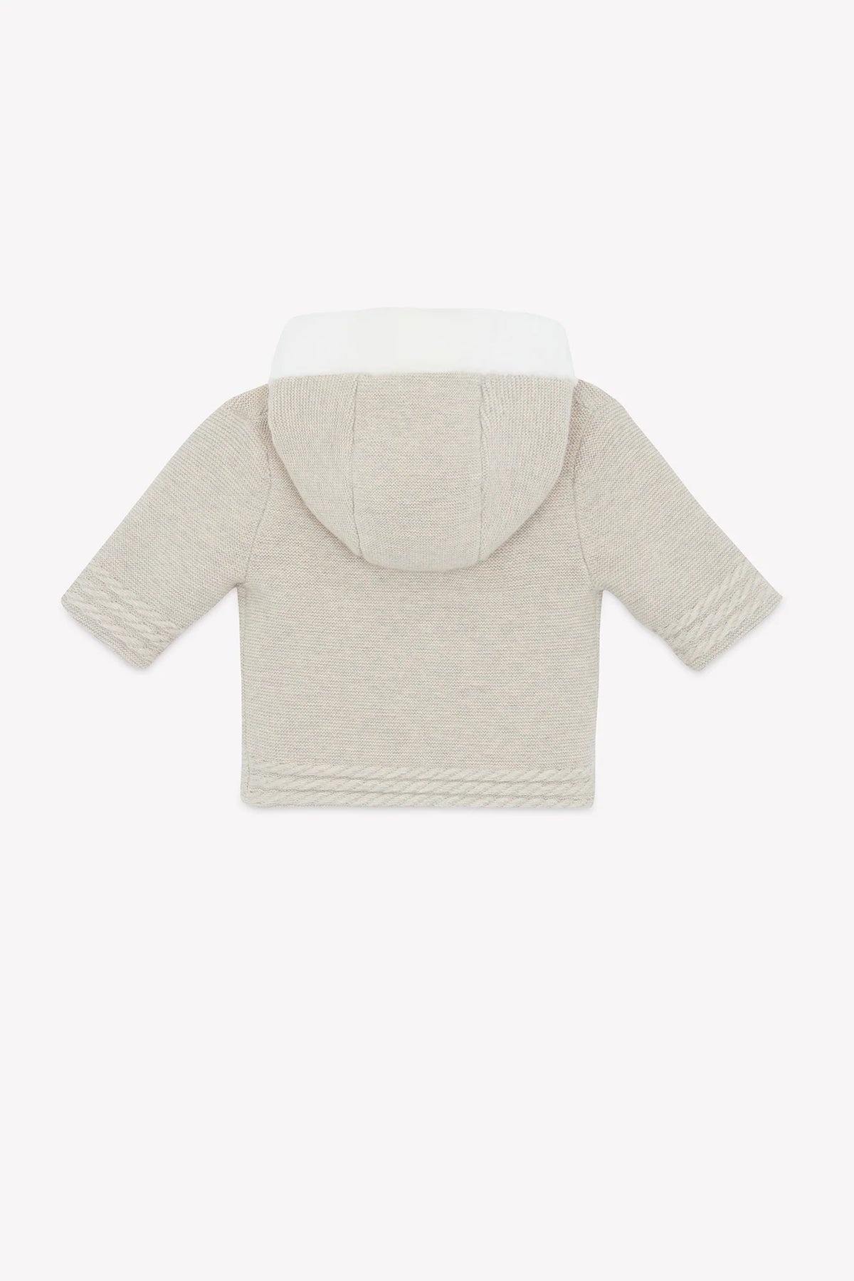 Coat - Beige Mottled Cable-Knit