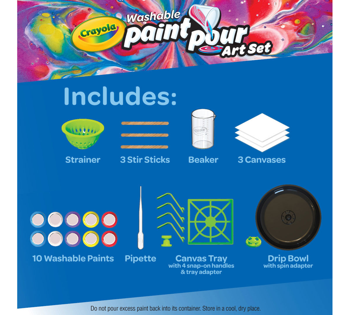 Washable Paint Pour Art Set